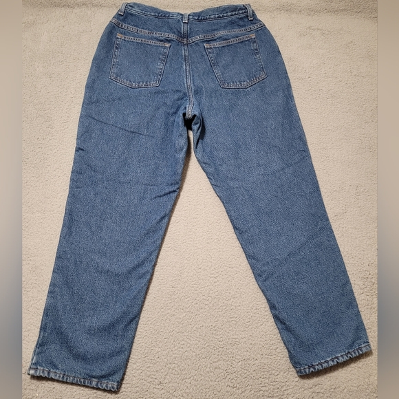 L.L. Bean Original Fit Relaxed Flannel Lined Jeans Size 16 - Picture 2 of 11